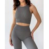 Жіночий безшовний комплект у рубчик Halter Rib + Tracks Rib Shape (POPPY SEED) Жіночий безшовний комплект у рубчик Halter Rib + Tracks Rib Shape (POPPY SEED)